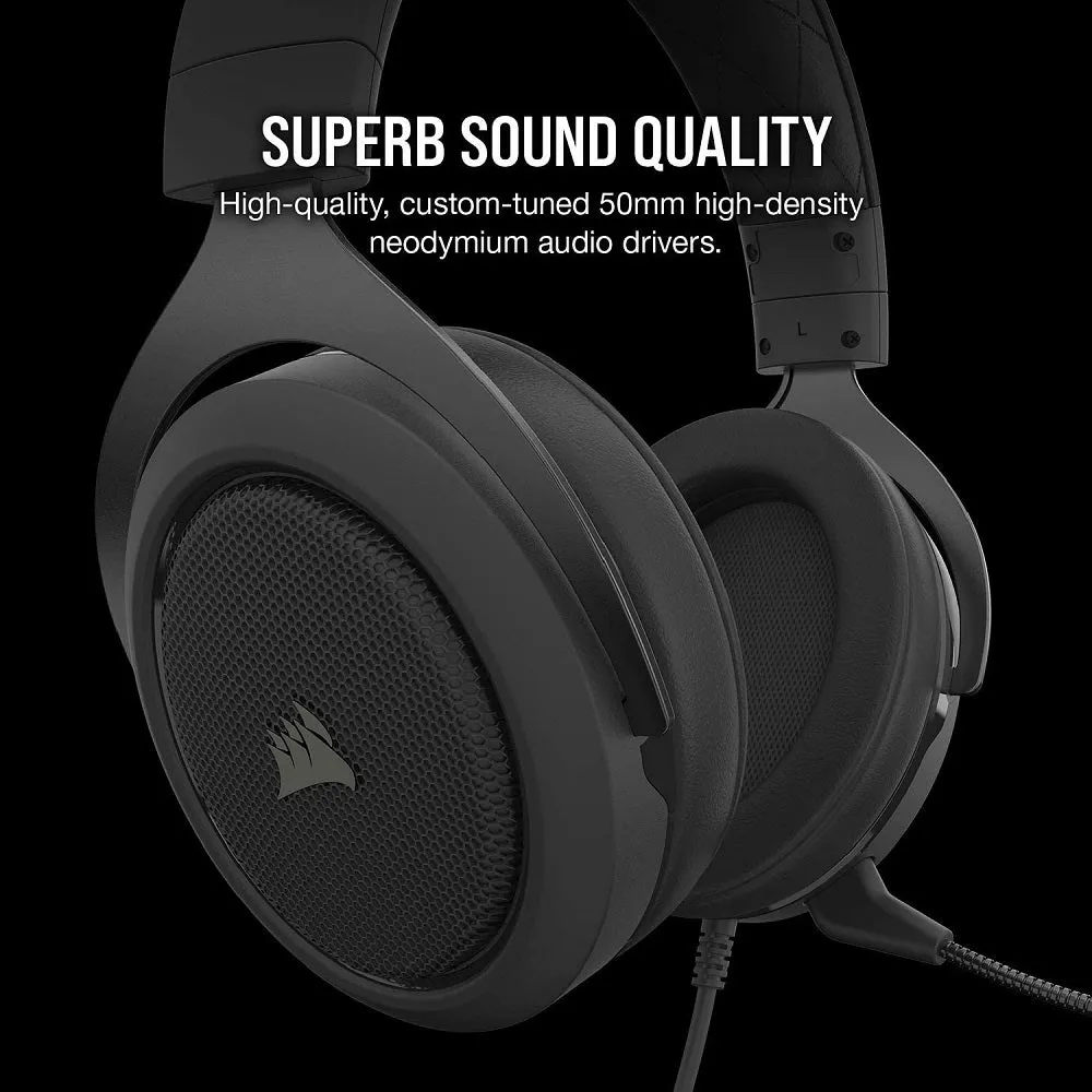 Corsair Headset HS50 Pro Stereo Gaming Headset for Playstation 4 and Mobile - Carbon